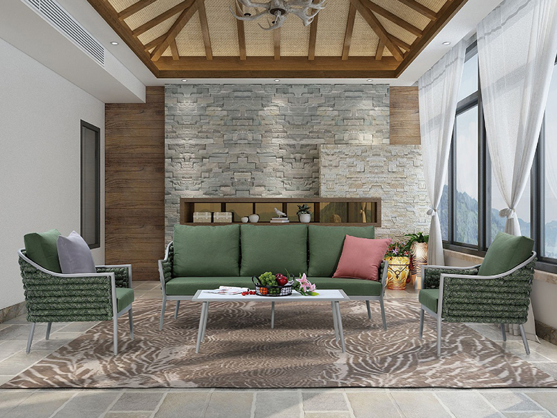Ograniczna lina ogrodowa sofa sofa zestaw mebli do salonu YQC-2735